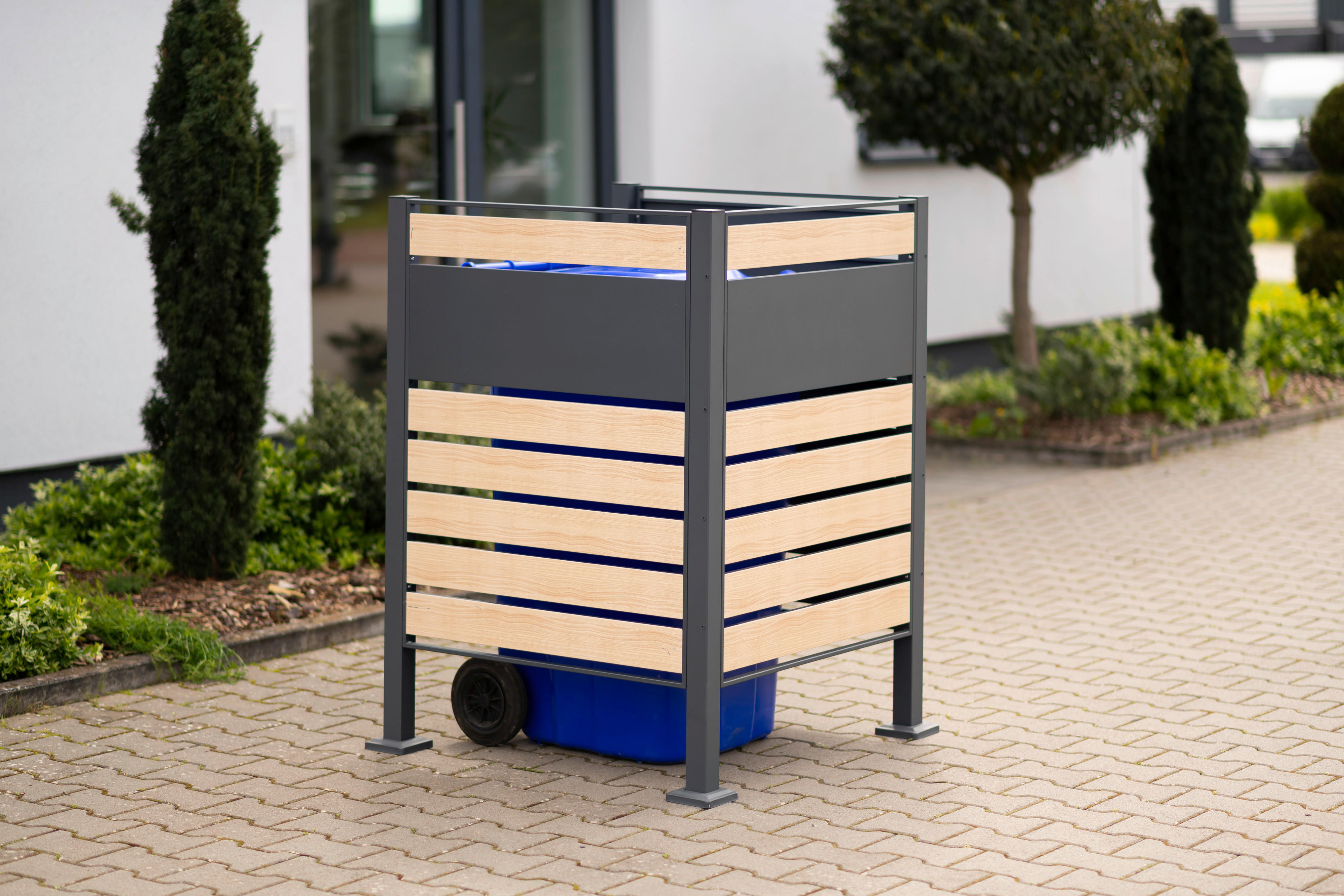 Westmann MülltonnenverkleidungBox Planum Box Planum - natur/schwarz (90,00/90,00/120,00cm) - Westmann
