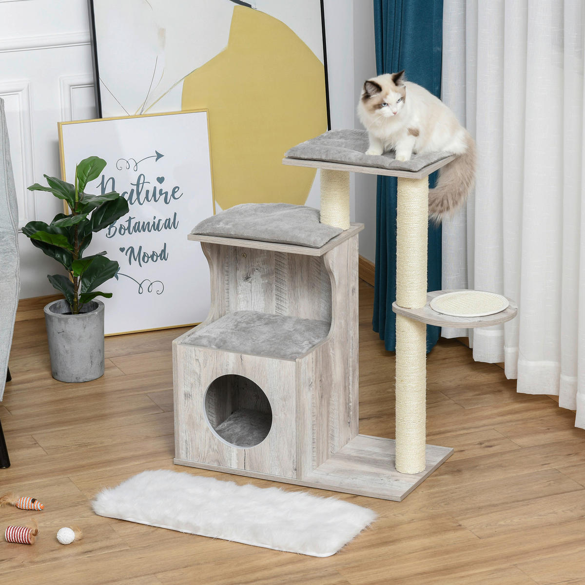 PawHut Katzenbaum Katzenbaum - (40,00/50,00/120,00cm) - PawHut