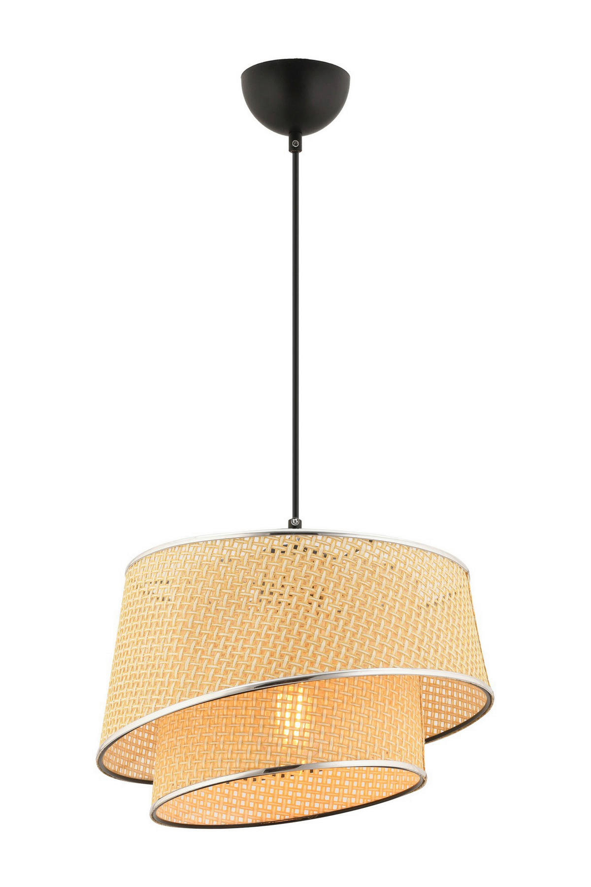 Opviq Pendelleuchte kamel silber Stoff Metall B/H/L: ca. 32x65x32 cm E27 1 Brennstellen Barette Hazeran - silber/kamel (32,00/32,00/65,00cm) - Opviq