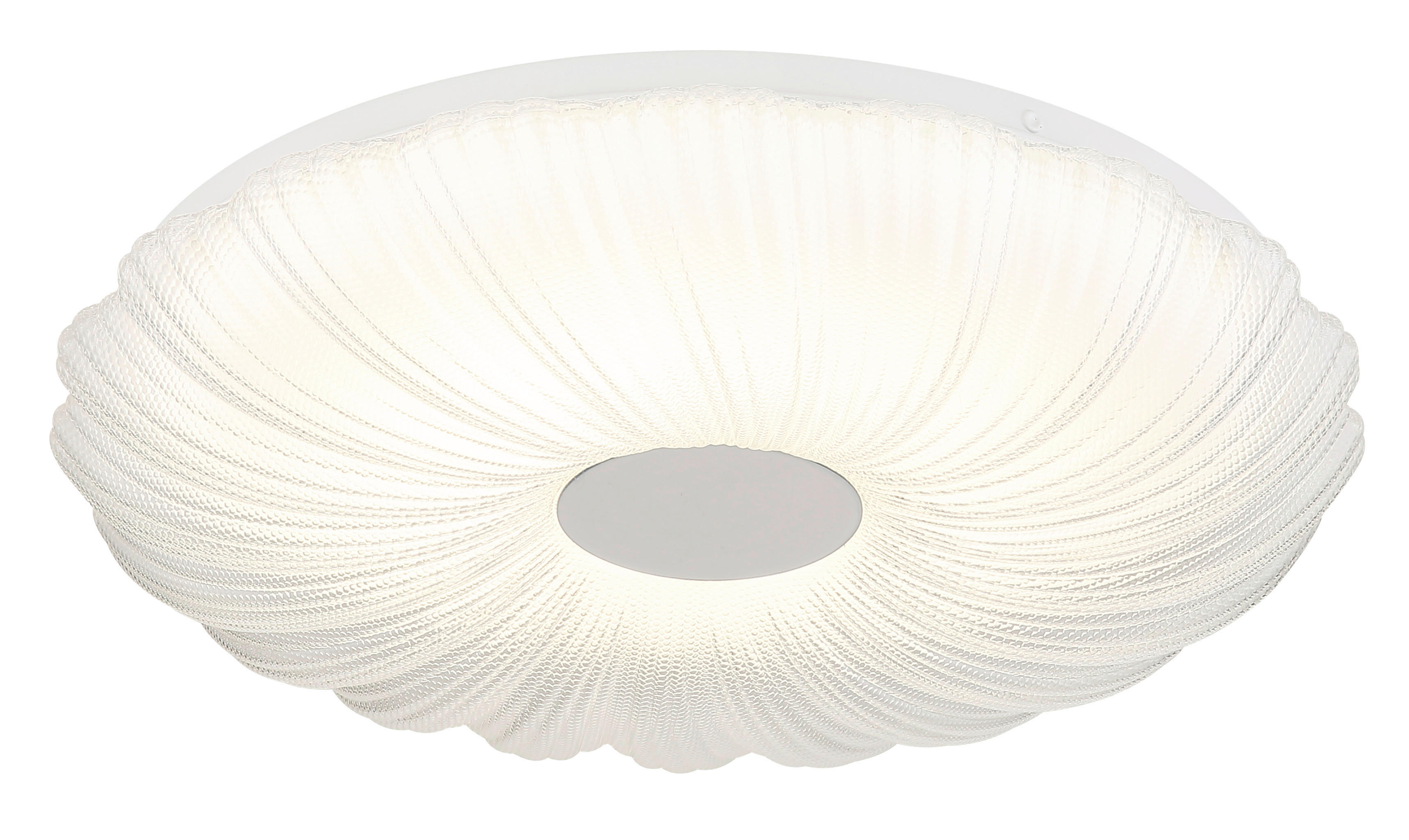 GLOBO Deckenleuchte weiß Satiniert Opal Metall Kunststoff H/D: ca. 7x38 cm 1 Brennstellen CAVENDISH - weiß/Satiniert (38,00/7,00cm) - GLOBO