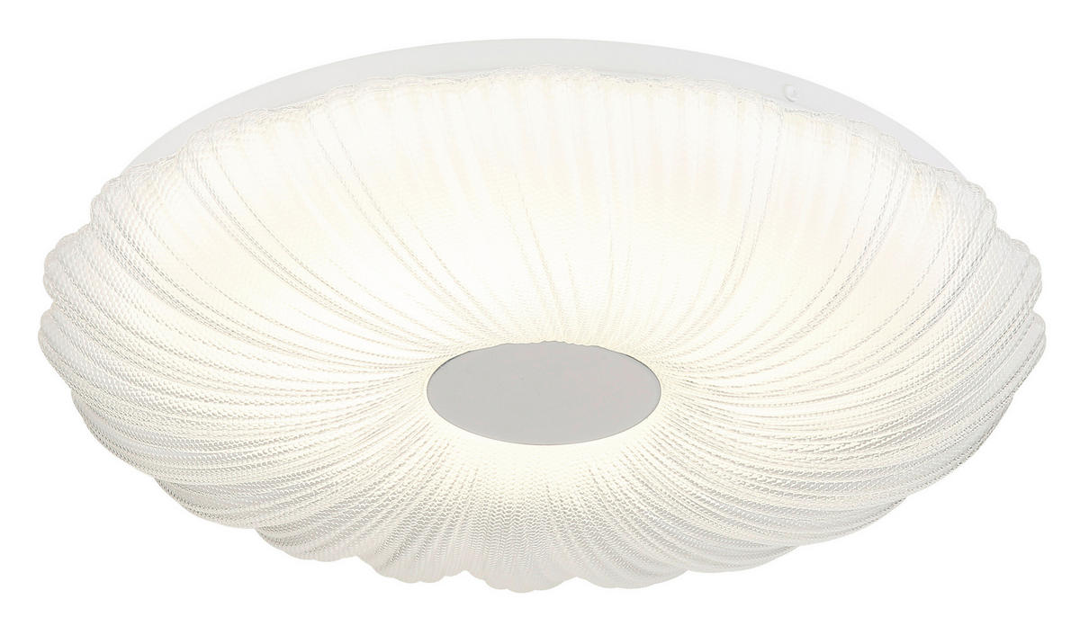 GLOBO Deckenleuchte weiß Satiniert Opal Metall Kunststoff H/D: ca. 7x38 cm 1 Brennstellen CAVENDISH - weiß/Satiniert (38,00/7,00cm) - GLOBO