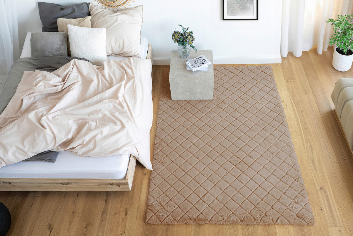 Padiro Hochflorteppich Imala 125 beige B/H/L: ca. 120x3x160 cm Imala 125 - beige (160,00/120,00/3,00cm) - Padiro