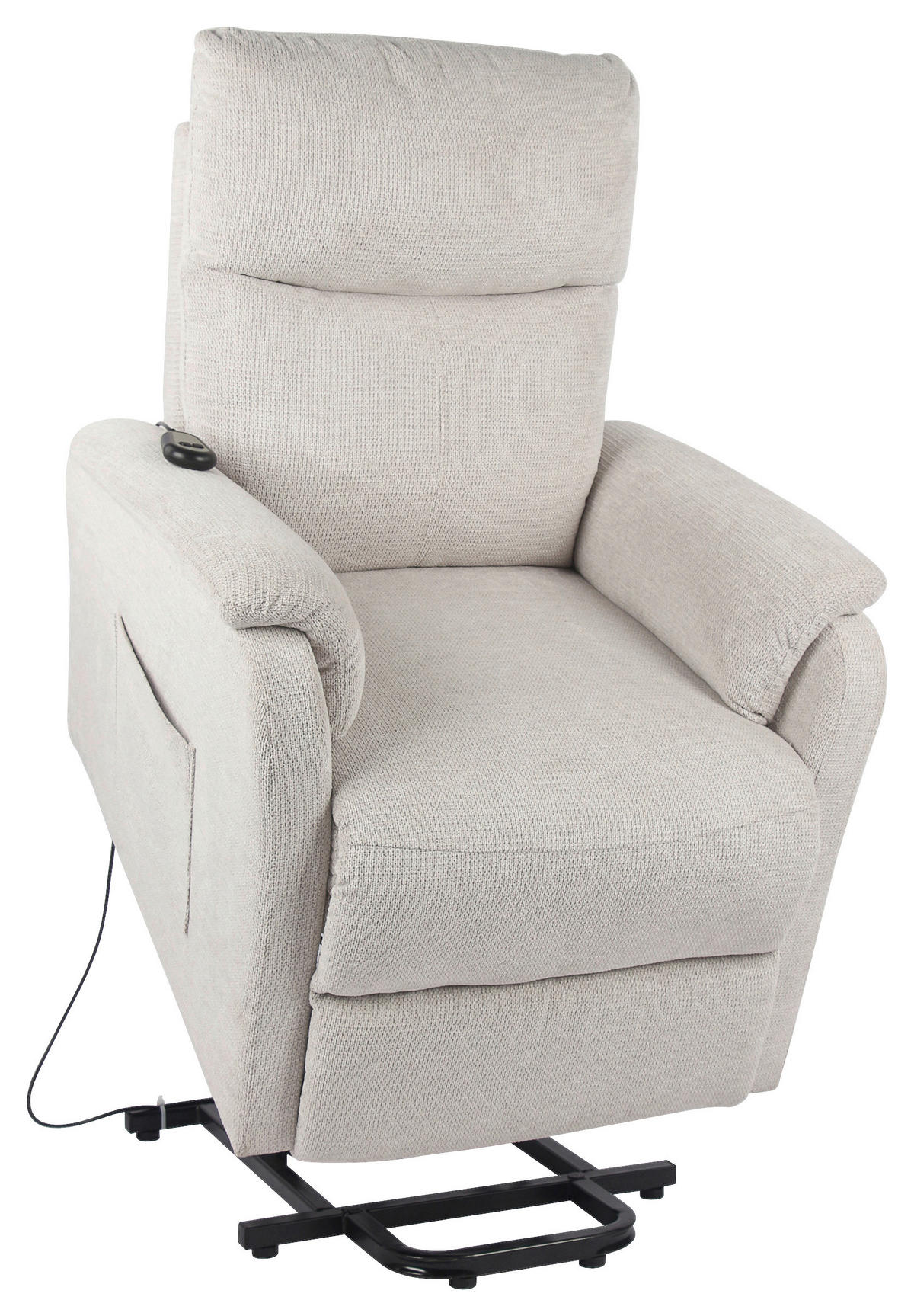 TV-Sessel Rubi beige Webstoff B/H/T: ca. 75x136x87 cm Rubi - beige/schwarz (75,00/136,00/87,00cm)