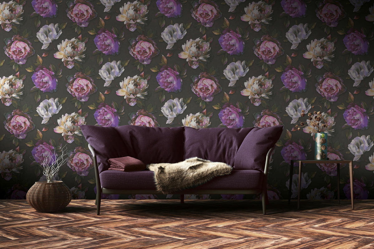 A.S.Creation Vliestapete violett grün B/H/D: ca. 53x1005x8 cm Vliestapete - grün/violett (8,00/1005,00cm) - A.S.Creation