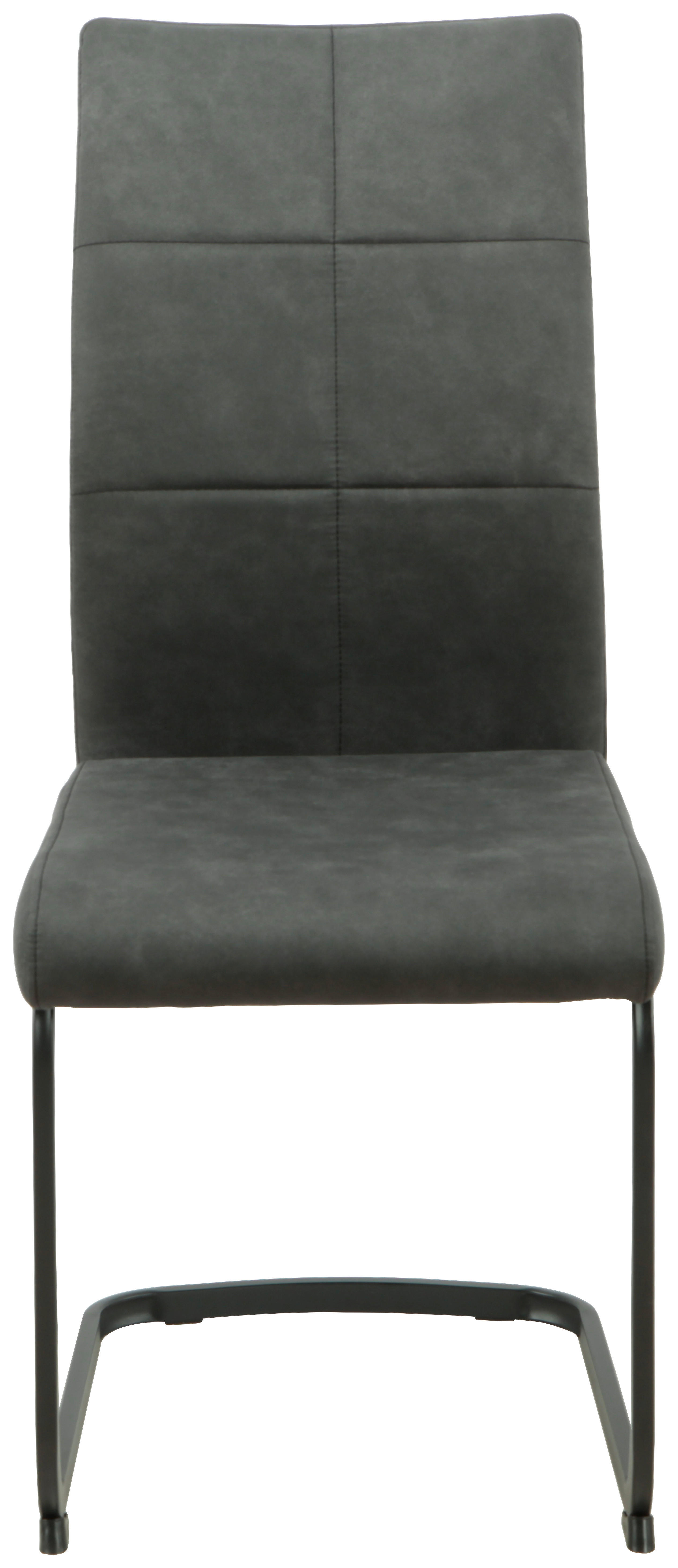 Schwingstuhl Melanie anthrazit Microfaser B/H/T: ca. 43x98x60 cm Melanie - schwarz/anthrazit (43,00/98,00/60,00cm)