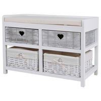 POCOline Sitzbank weiß B/H/L: ca. 34x49x69 cm Sitzbank - weiß (69,00/34,00/49,00cm) - POCOline