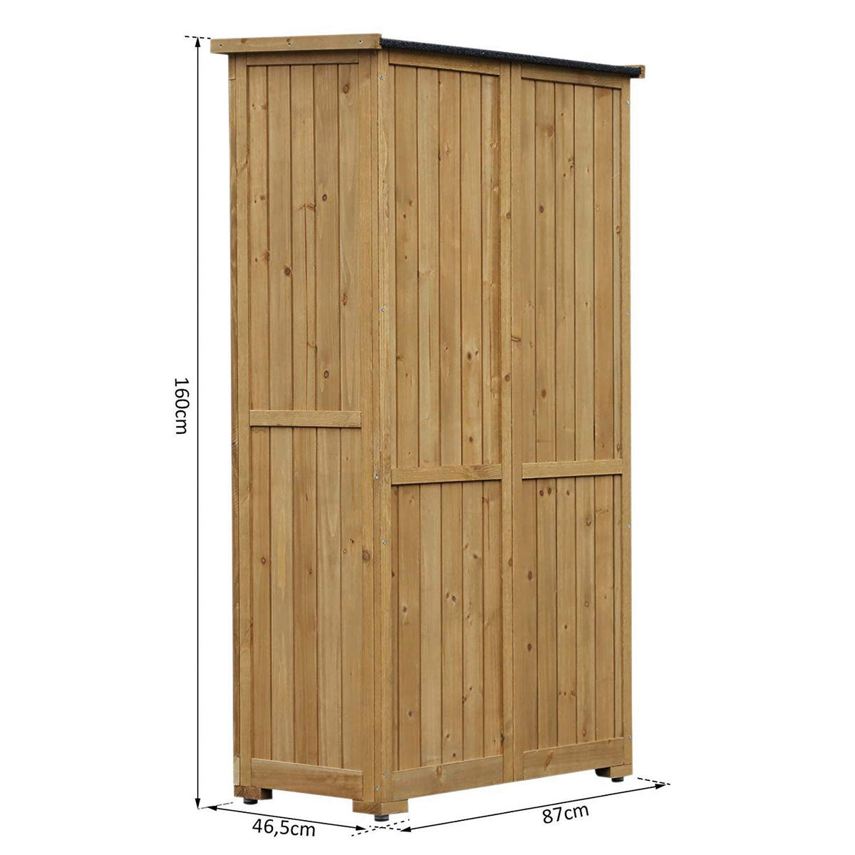 Outsunny Gartenschrank Gartenschrank - natur (87,00/46,50/160,00cm) - Outsunny