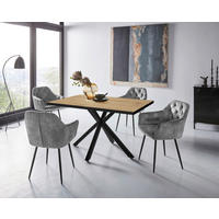 Essgruppe Cleo III Eiche Holzwerkstoff B/H/T: ca. 140x76x90 cm Cleo III - Eiche (140,00/76,00/90,00cm) - Hela