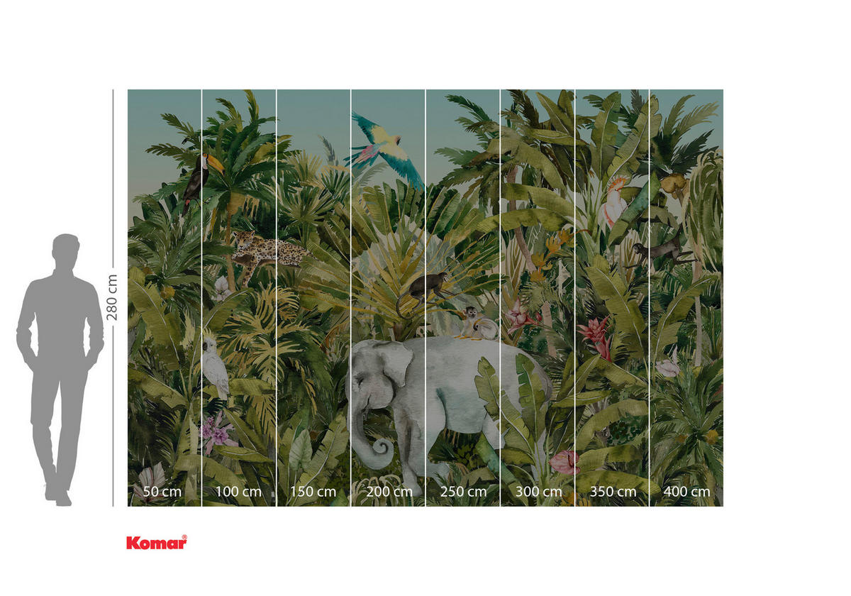 Komar Fototapete Jungle Expedition B/L: ca. 400x280 cm Jungle Expedition - (400,00/280,00cm) - Komar