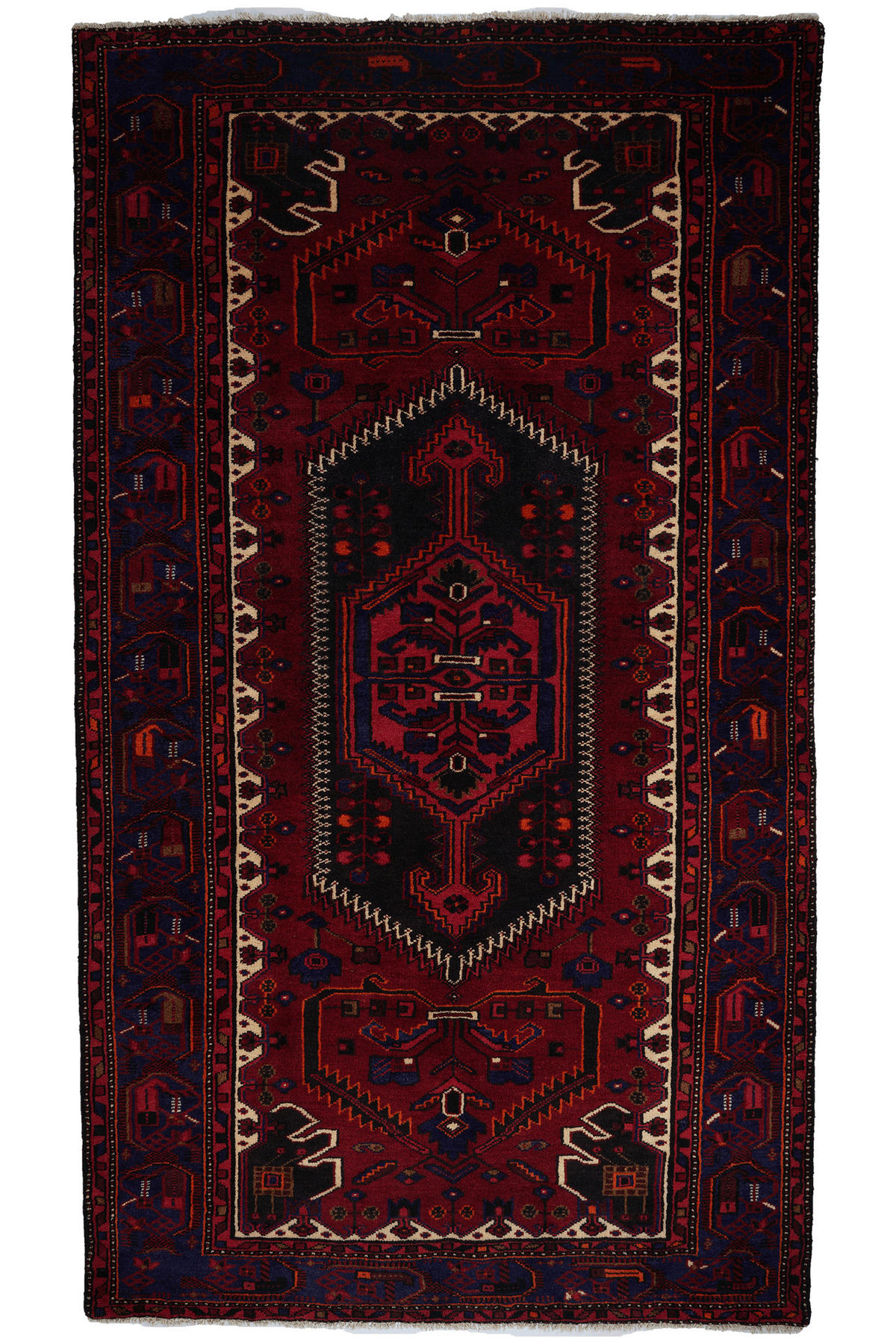 PersaTepp Teppich Khamseh rot B/H/L: ca. 144x1x255 cm Khamseh - blau/rot (255,00/144,00/1,00cm) - PersaTepp