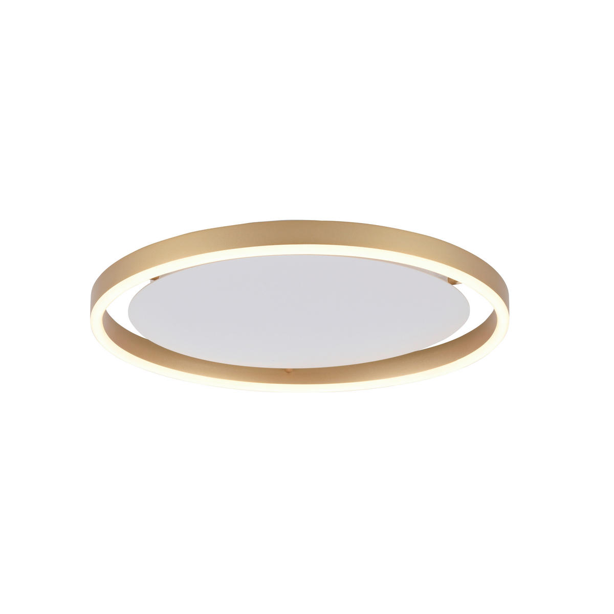 Just Light LED-Deckenleuchte RITUS 15391-60 messing weiß Metall H/D: ca. 5,3x39,3 cm 1 Brennstellen RITUS - messing/weiß (39,30/5,30cm) - Just Light