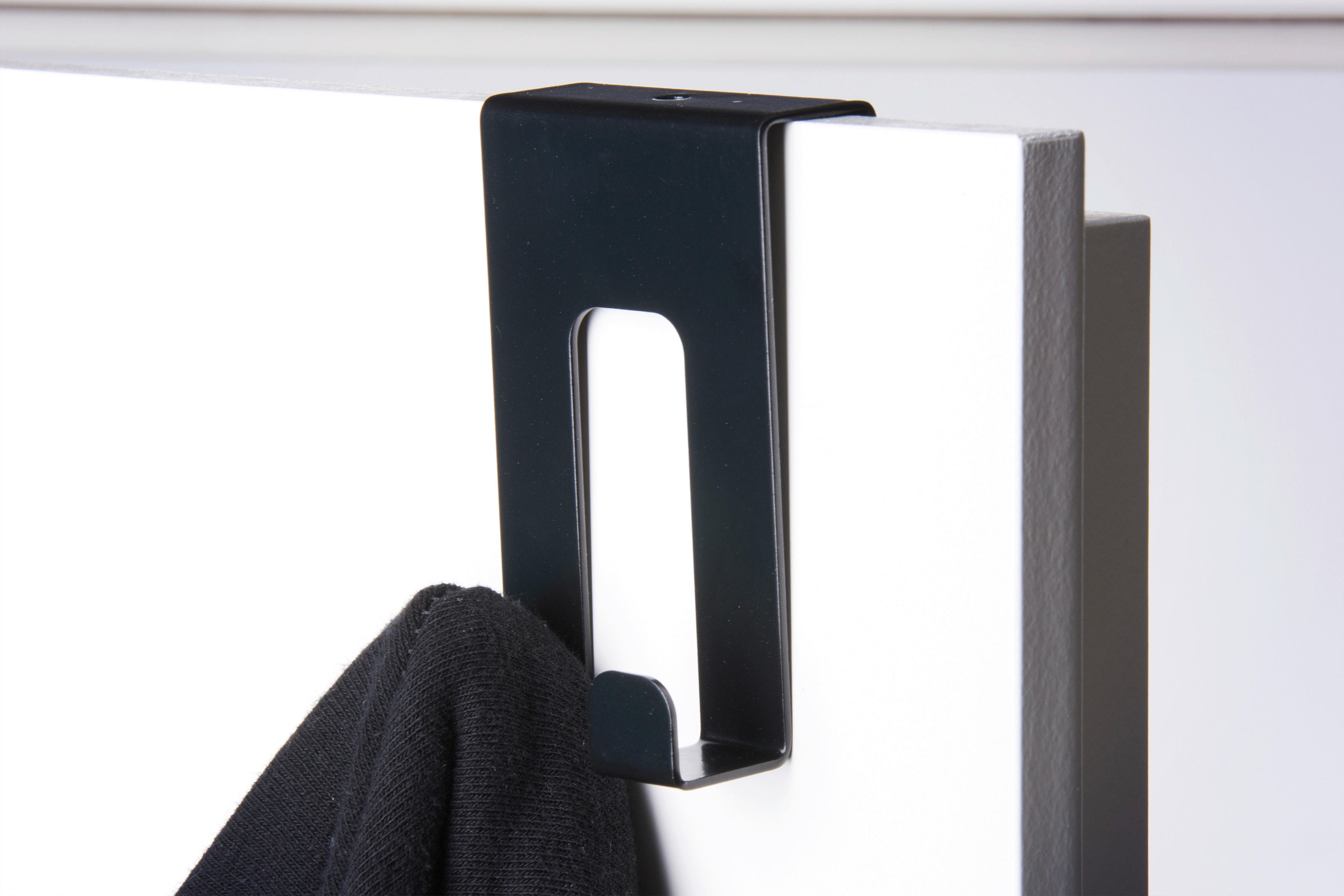 Türgarderobe Hook 2 anthrazit pulverbeschichtet Metall B/H/T: ca. 5,01x8x4,2 cm Hook 2 - anthrazit (5,01/8,00/4,20cm)