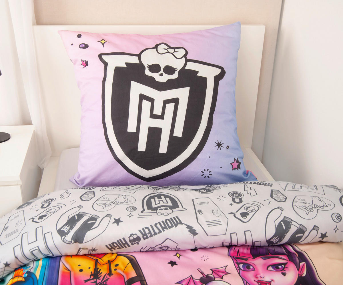 Baumwoll Wende Bettwäsche Monster High Renforce Multi Baumwolle B/L: ca. 135x200 cm Monster High - Multi (135,00/200,00cm)