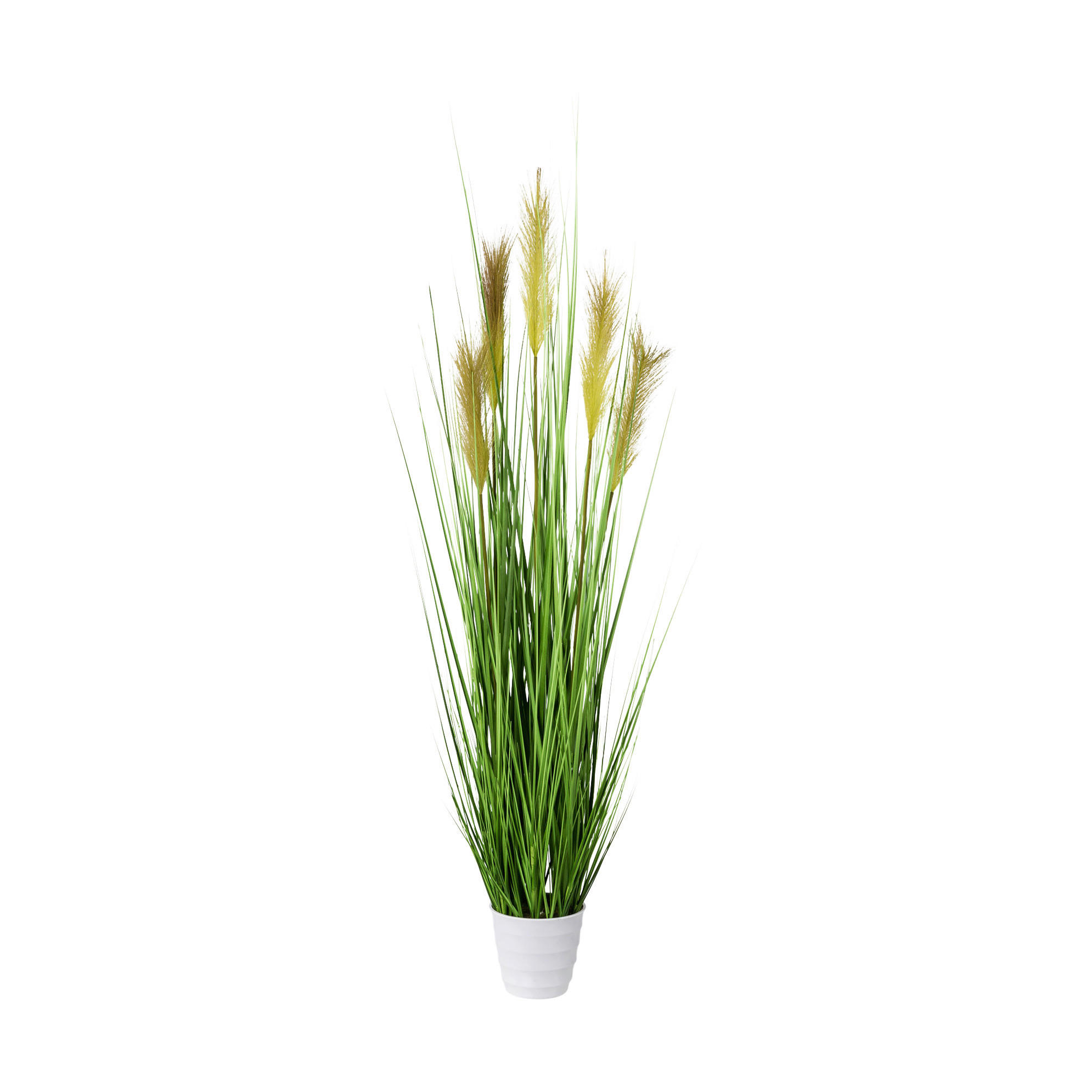 Grasarrangement grün Kunststoff H: ca. 110 cm Grasbusch - weiß/grün (110,00cm)