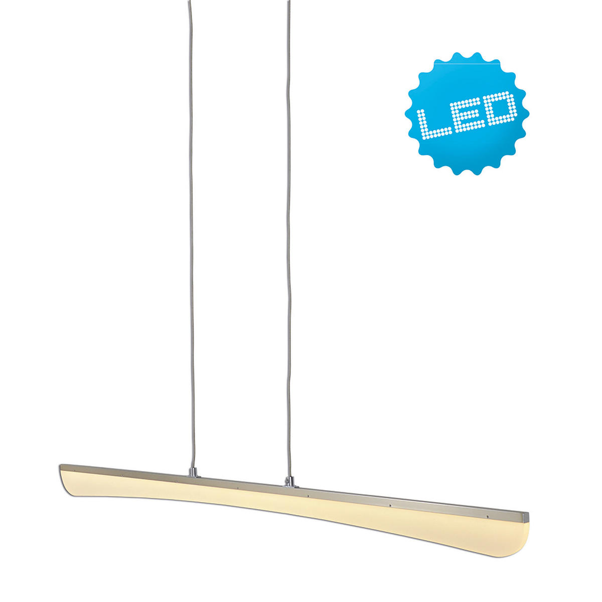 Näve Leuchten Pendelleuchte 7057442 Chrom Kunststoff Metall B/H/T: ca. 100x150x8 cm null 1 Brennstellen Bones - Chrom (100,00/150,00/8,00cm) - Näve Leuchten