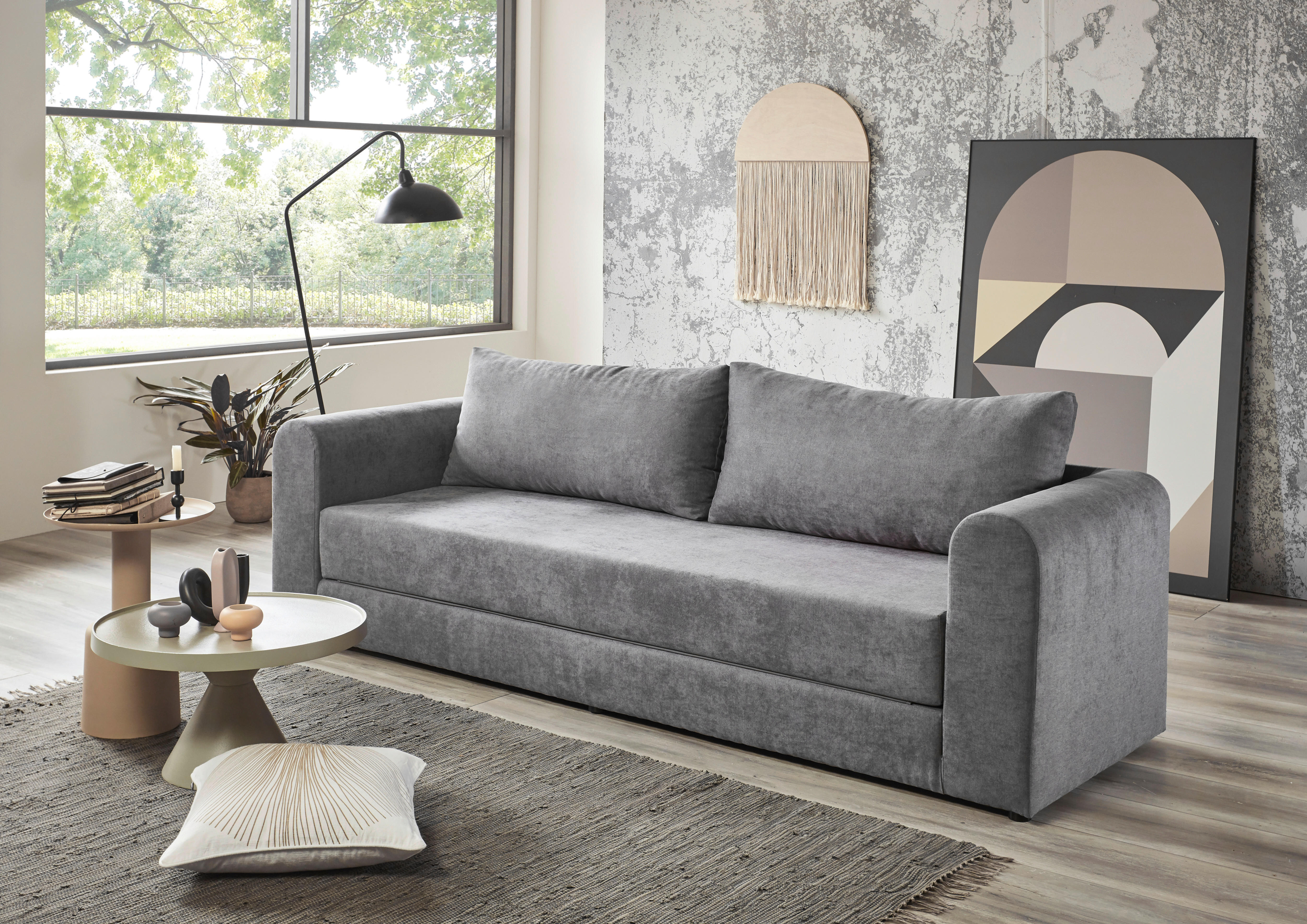 Schlafsofa Flora grau B/H/T: ca. 235x80x...