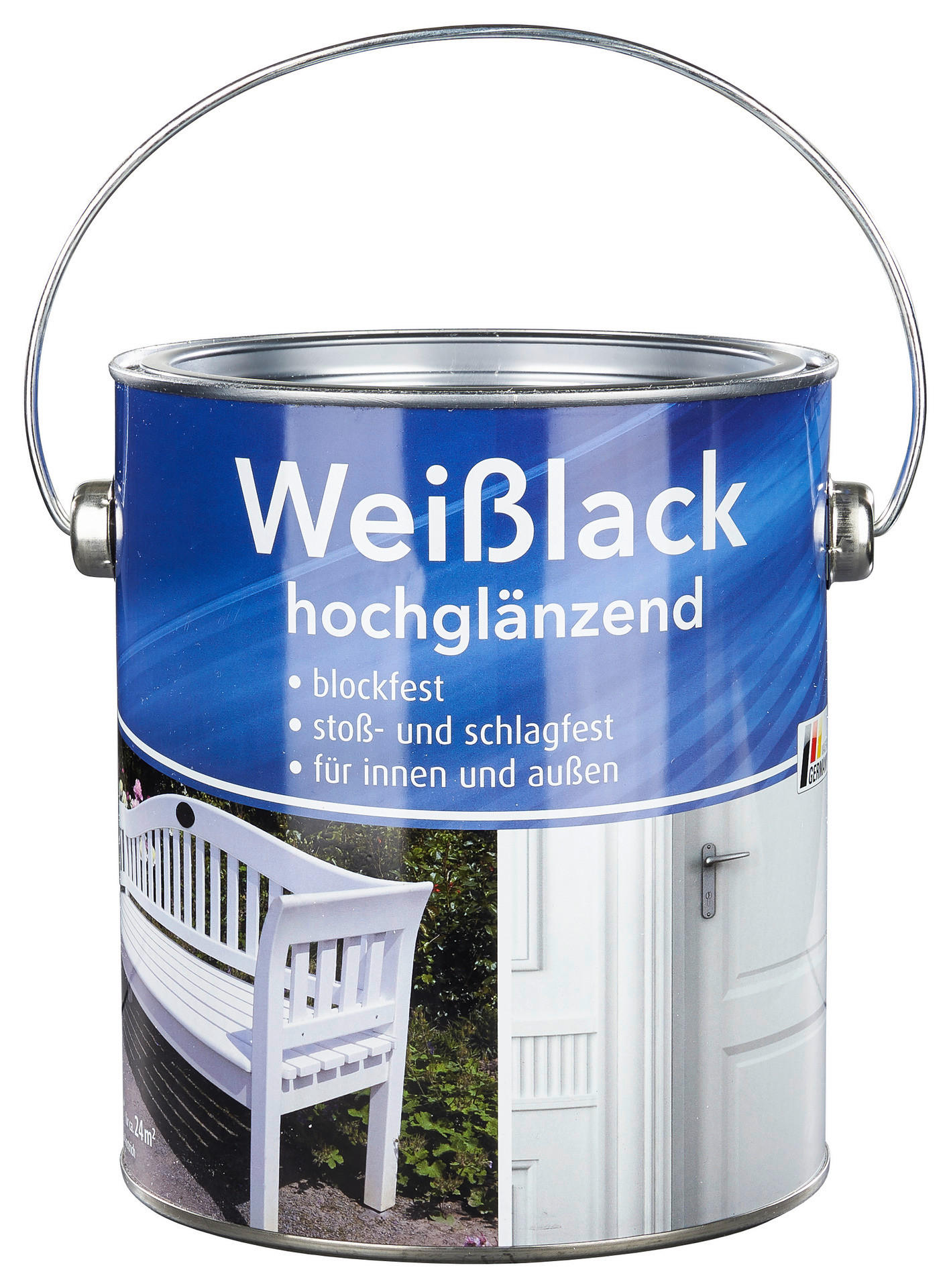 POCOline Weißlack weiß hochglänzend ca. 2 l Weißlack 2l - weiß (2,00l) - POCOline