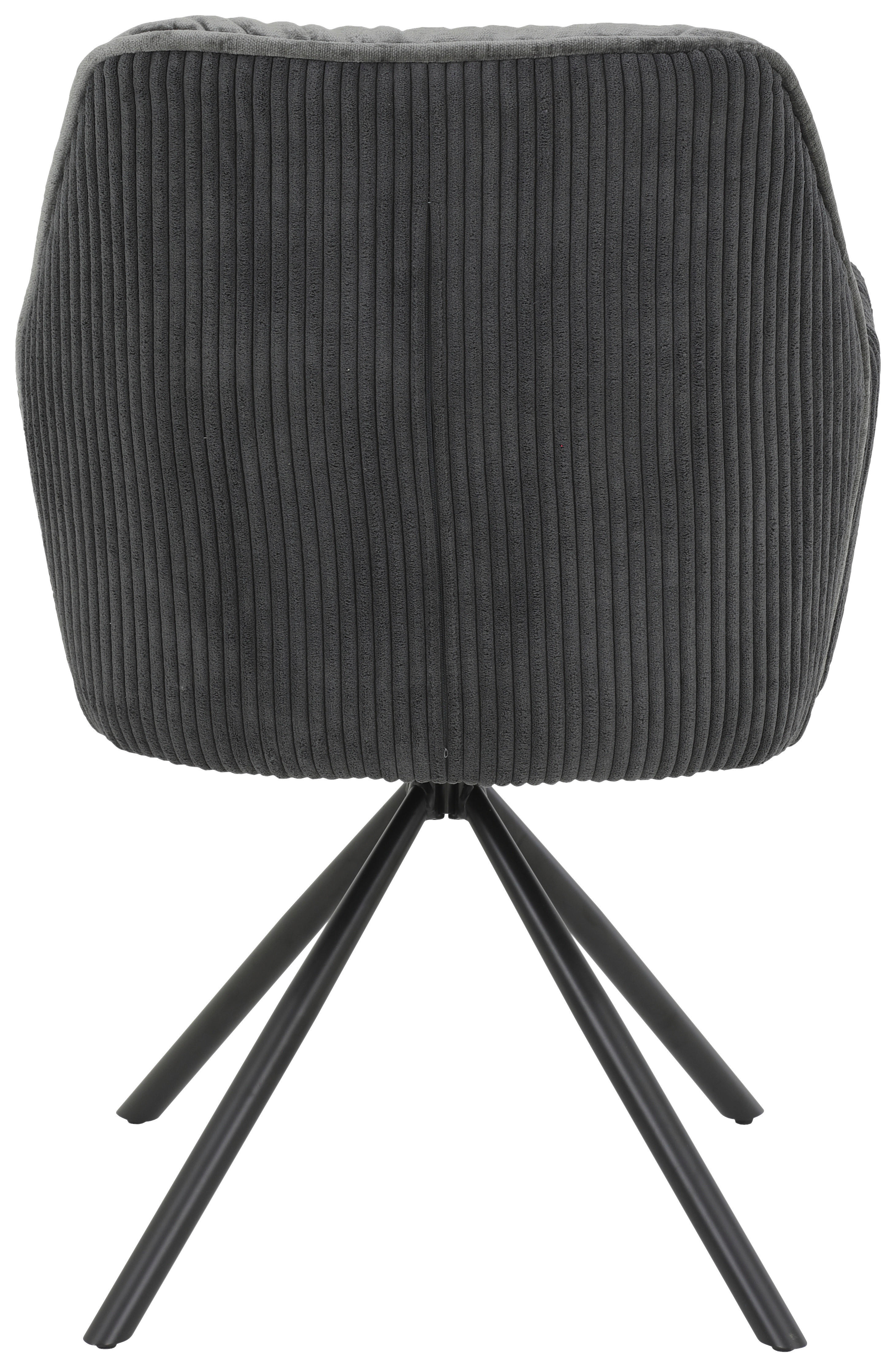 Thumbnail - Sessel Amira anthrazit Metall Samt B/H/T: ca. 56x89x61 cm