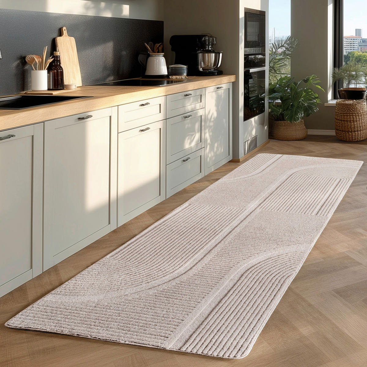 Ayyildiz Teppich POMPEI creme B/L: ca. 80x250 cm POMPEI - creme (80,00/250,00cm) - Ayyildiz