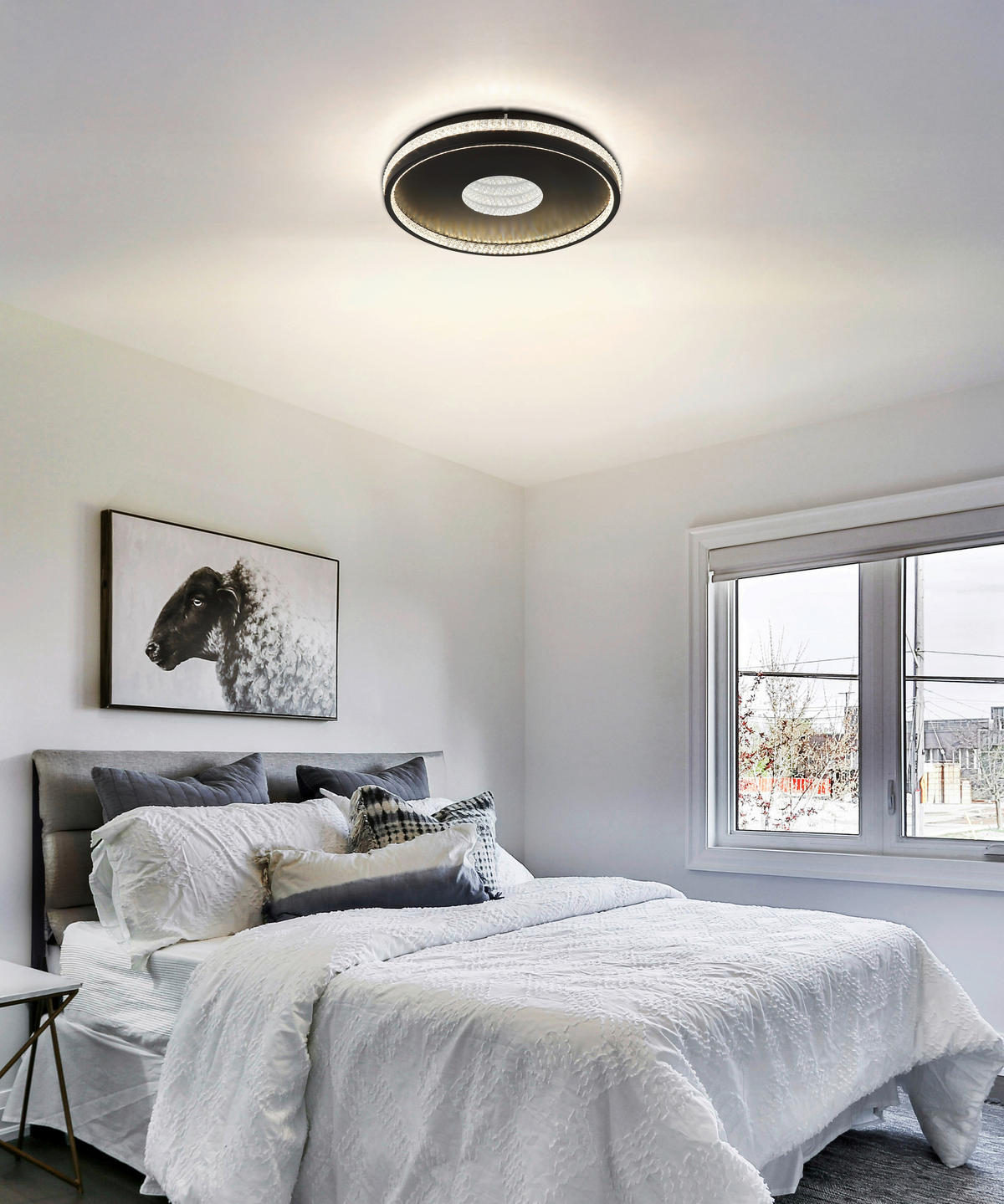 GLOBO Deckenventilator Deckenleuchte-Shirley - schwarz (43,00/8,00/43,50cm) - GLOBO