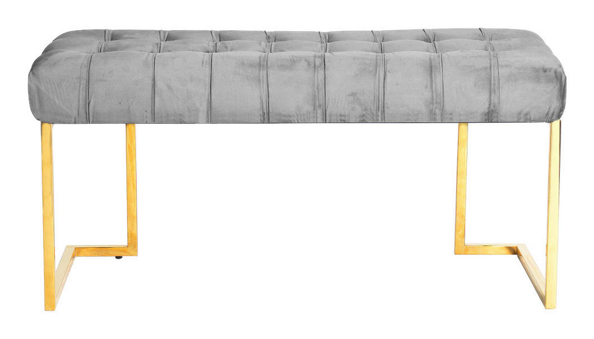 Sitzbank Rare 201 grau B/H/T: ca. 47x48x100 cm Rare 201 - gold/grau (47,00/48,00/100,00cm) - 360 Living