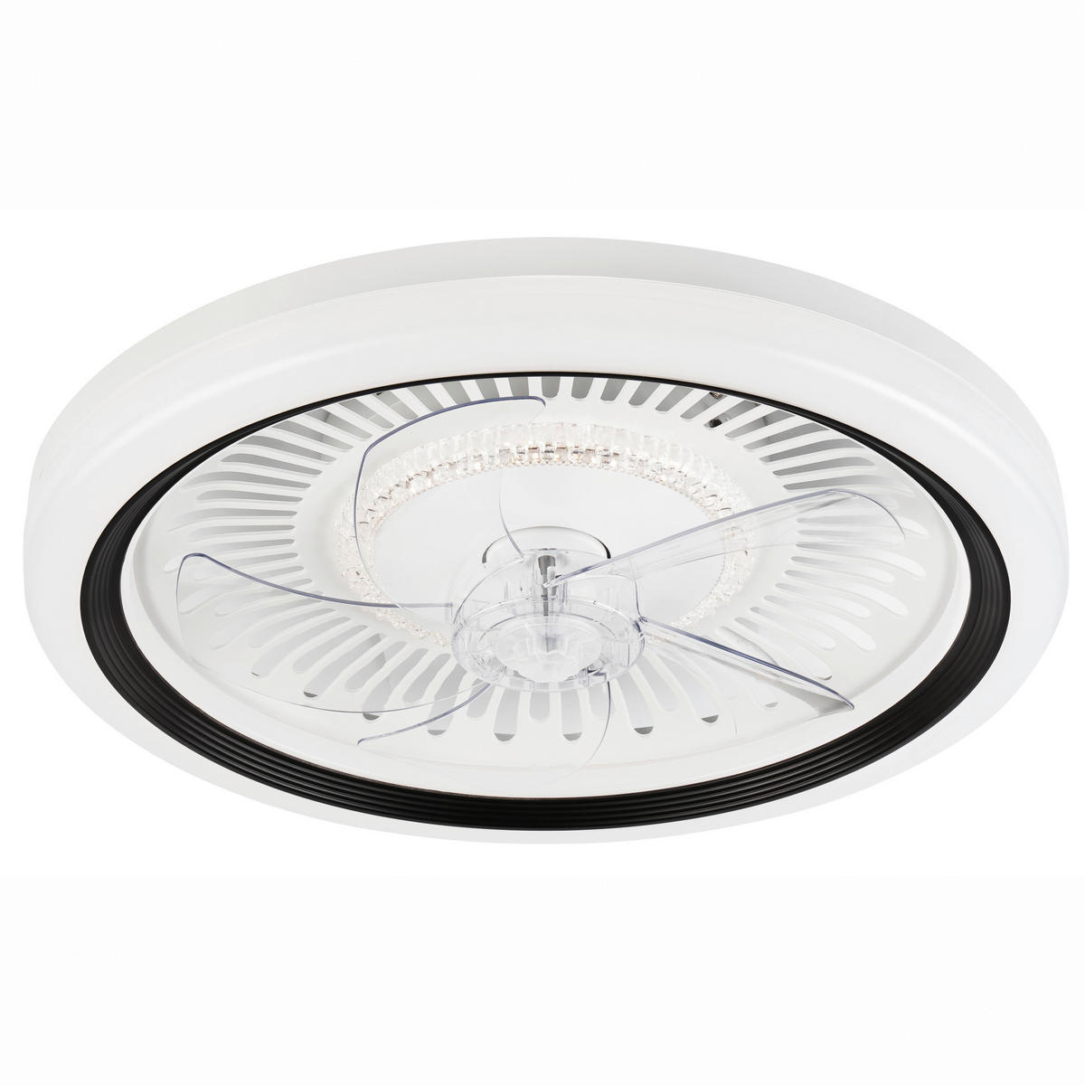 Lamkur LED-Deckenventilator FALCO 49908 schwarz weiß H/L: ca. 17x50 cm max. 40 W Falco - weiß/schwarz (50,00cm) - Lamkur