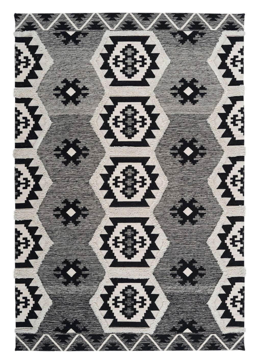 Arte Espina Kurzflorteppich Ethnie 325 grau B/H/L: ca. 200x1x290 cm Ethnie 325 - grau (290,00/200,00/1,00cm) - Arte Espina