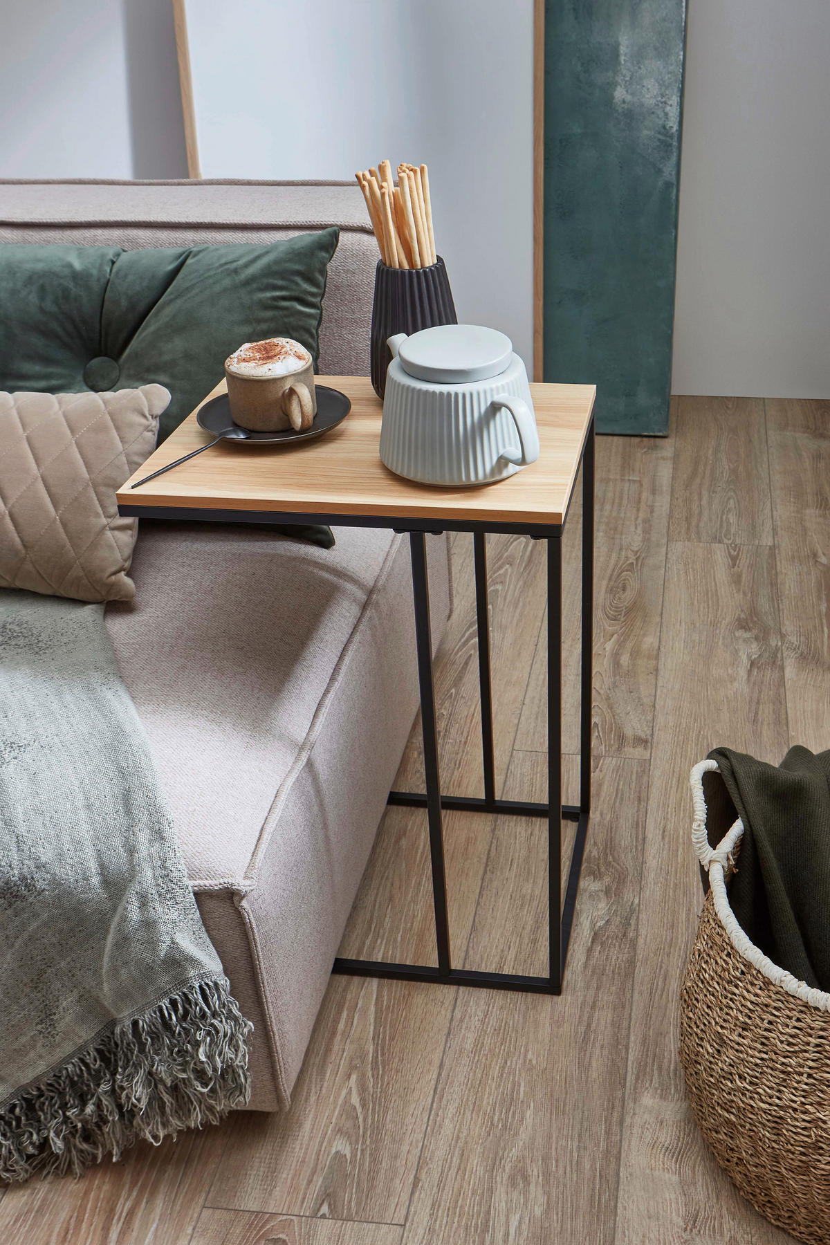 Couchtisch schwarz Artisan Nachbildung B/H/T: ca. 30x58x40 cm KLEINMÖBEL Couchtisch - schwarz (30,00/58,00/40,00cm) - xonox.home