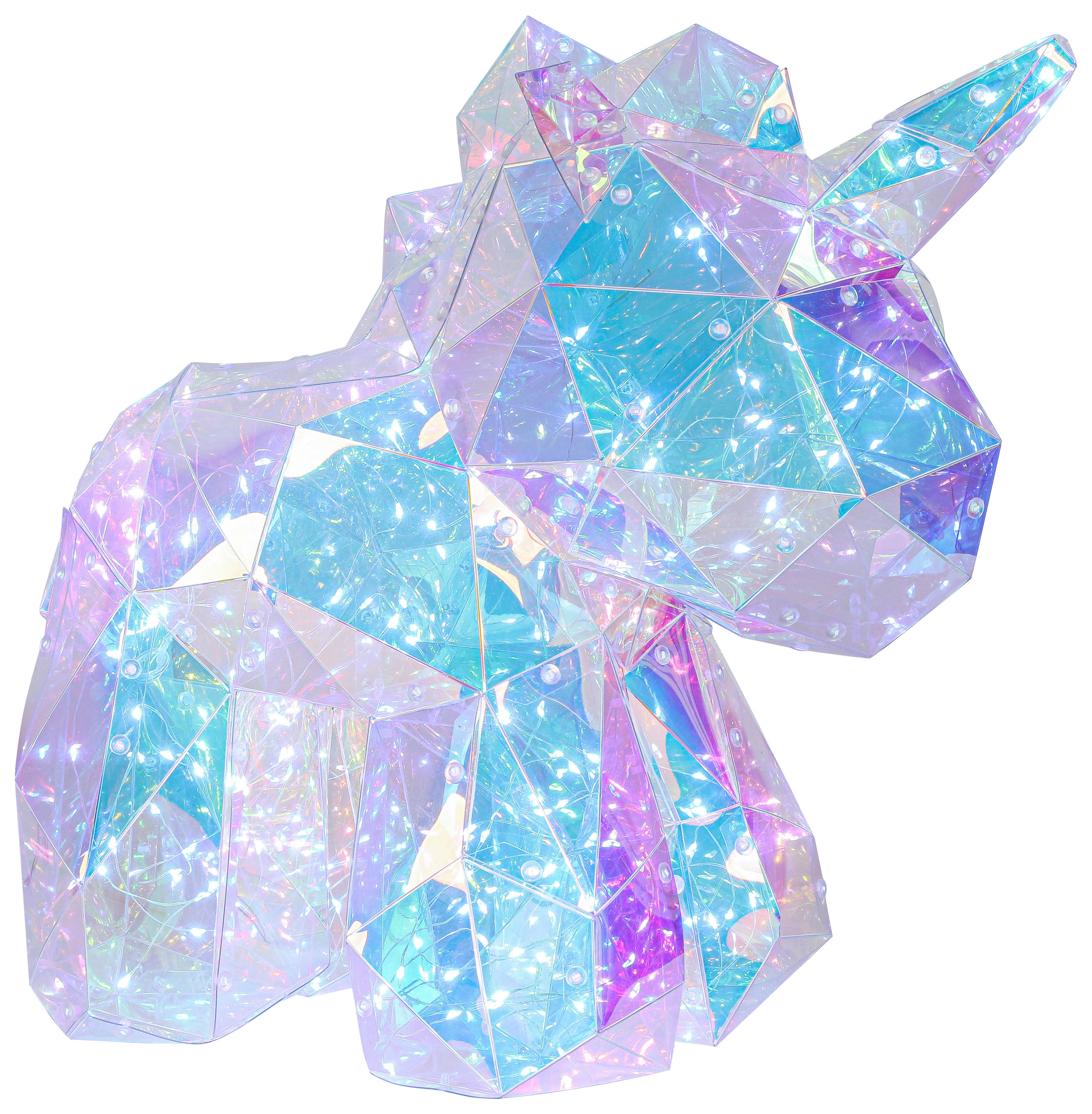 LED-Dekoleuchte transparent Kunststoff B/H/L: ca. 23x36x38 cm Einhorn - transparent (38,00/23,00/36,00cm)