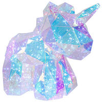 LED-Dekoleuchte transparent Kunststoff B/H/L: ca. 23x36x38 cm Einhorn - transparent (38,00/23,00/36,00cm)