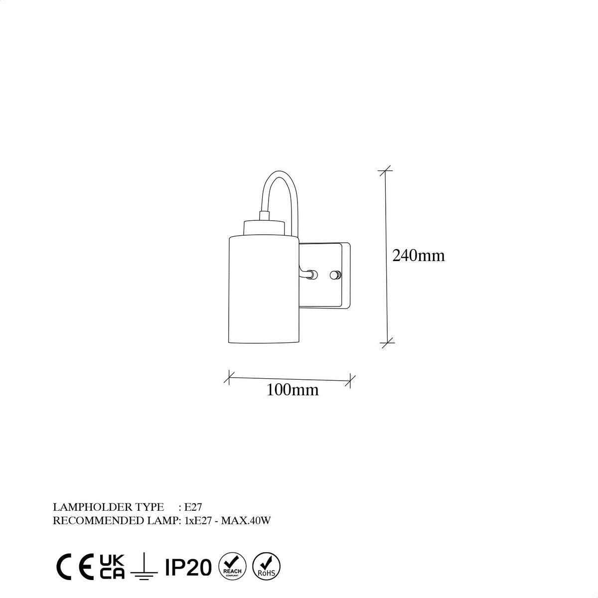 Opviq Wandleuchte schwarz weiß Metall Glas B/H/L: ca. 23x24x10 cm E27 1 Brennstellen Duzsuz - weiß/schwarz (10,00/23,00/24,00cm) - Opviq