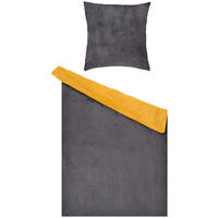 Microfaser Bettwäsche Cashmere touch Wendebettwäsche_Cashmere-Touch - anthrazit/curry (135,00/200,00cm)