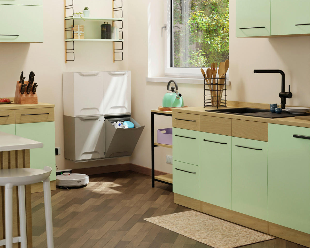 Eco-Logico Mülltrenner weiß B/H/L: ca. 29x47x34 cm Mülltrenner 20l - weiß (34,00/29,00/47,00cm) - Eco-Logico