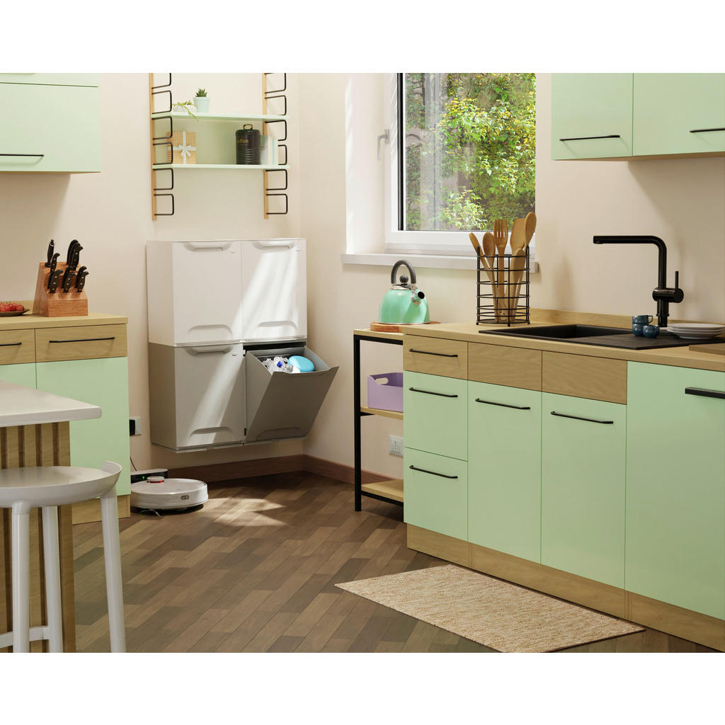 Thumbnail - Eco-Logico Abfalleimer grau B/H/L: ca. 29x47x34 cm