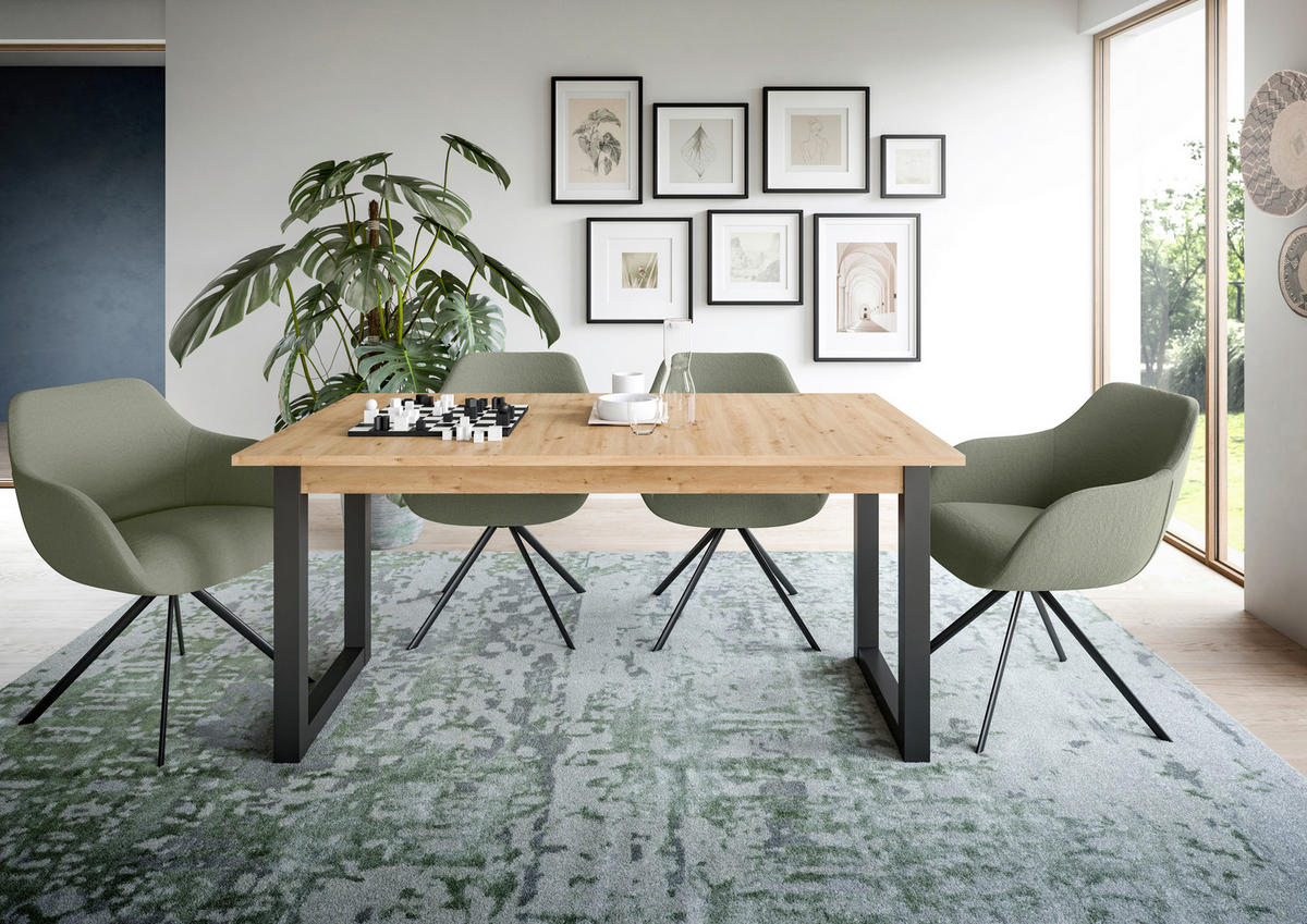 Esstisch Seattle Eiche Artisan Nachbildung B/H/T: ca. 150x76x90 cm Seattle - Eiche/grau (150,00/76,00/90,00cm) - xonox.home