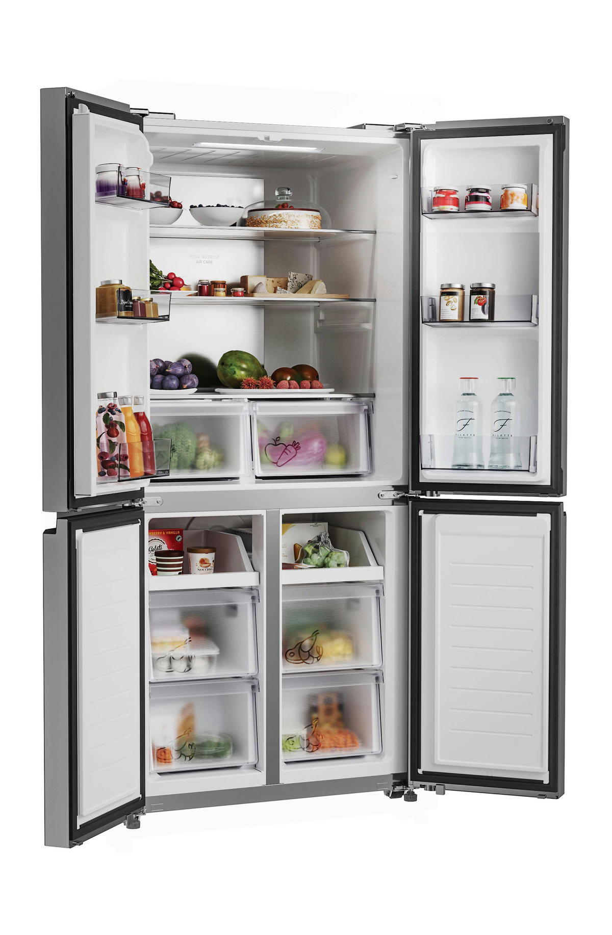 Hoover Multi-Door Kühl-/Gefrierkombination HHCR3818ENPL Edelstahloptik B/H/T: ca. 83,3x181,5x65 cm Multi-Door HHCR3818ENPL - Edelstahloptik (83,30/181,50/65,00cm) - Hoover