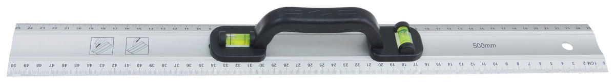 WERKZEYT Aluminiumlineal L: ca. 50 cm Aluminiumlineal 500mm - (50,00cm) - WERKZEYT