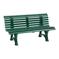 Blome Sitzbank Helgoland grün Kunststoff B/H/L: ca. 64x80x150 cm Helgoland - grün (150,00/64,00/80,00cm) - Blome