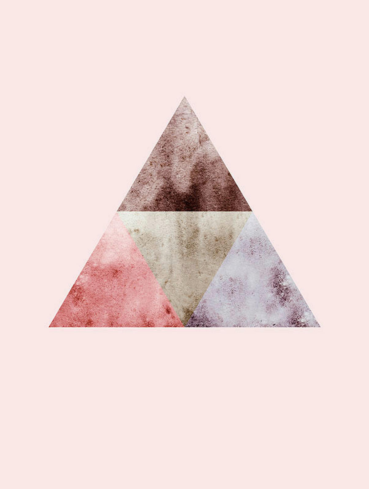 Komar Poster Triangles Top Red Abstrakt B/L: ca. 30x40 cm Triangles Top Red - (30,00/40,00cm) - Komar