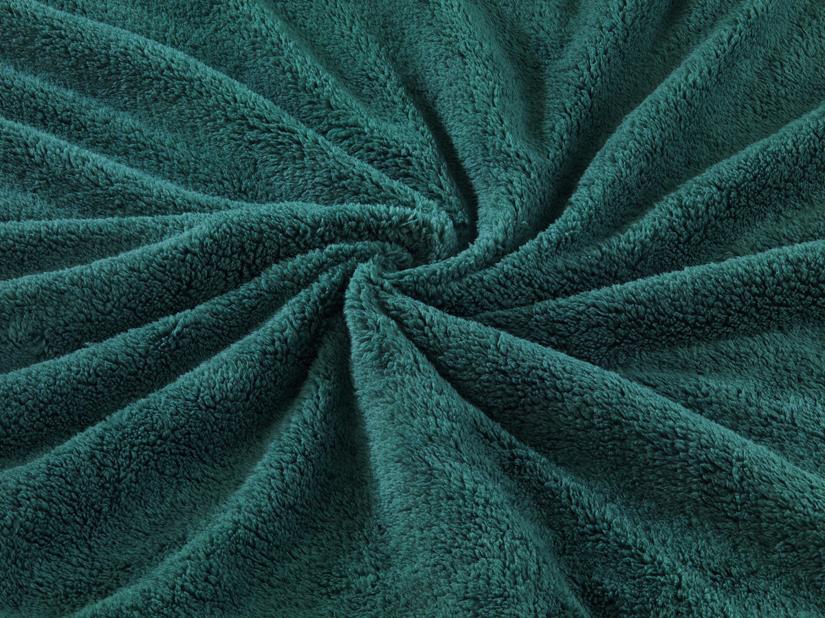 Microfaser Bettwäsche Teddy-Fleece Bettwäsche_Microfaser-Teddy-Flausch - dunkelgrün (135,00/200,00cm)
