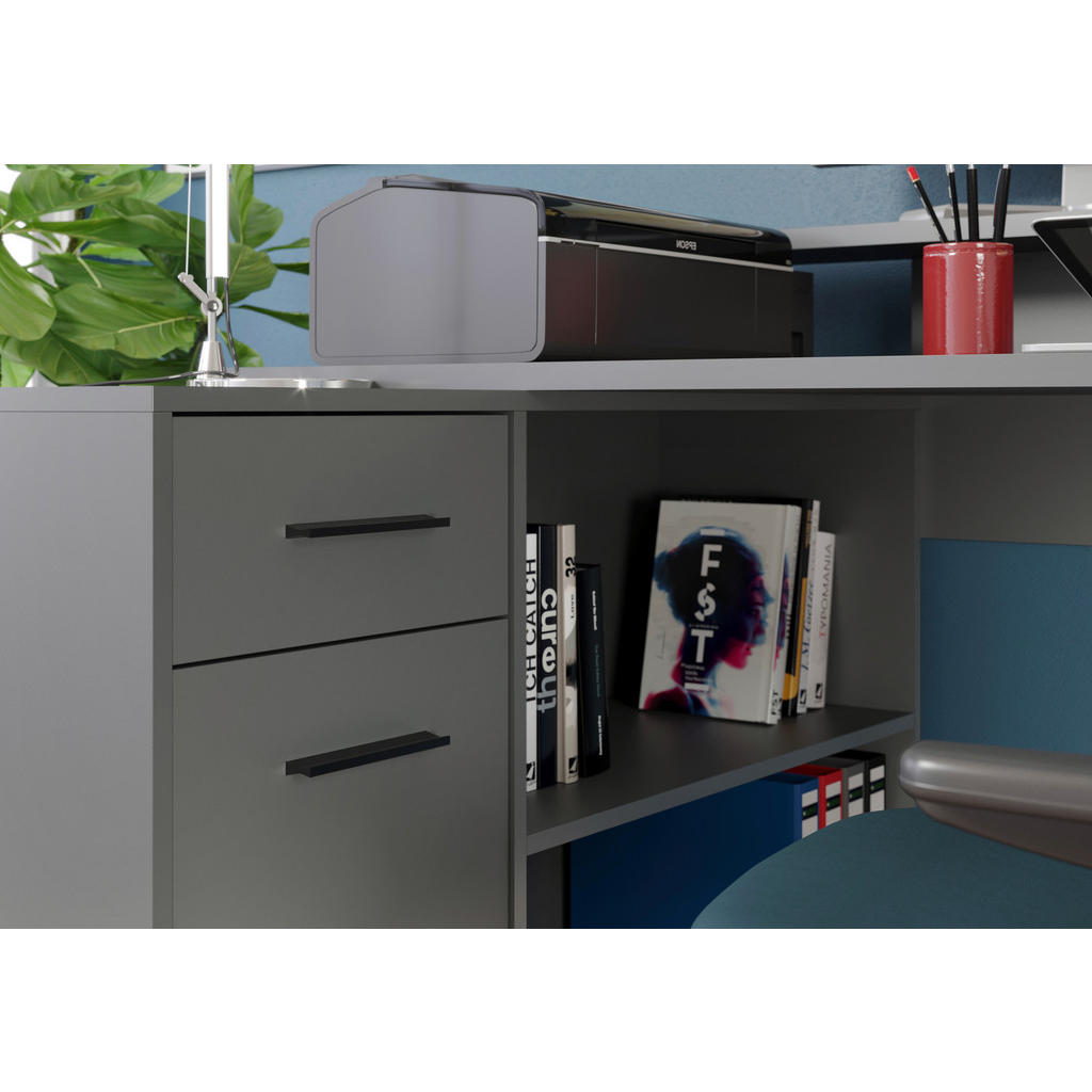 Thumbnail - Schreibtisch Gamer anthrazit matt B/H/T: ca. 160x92x115 cm