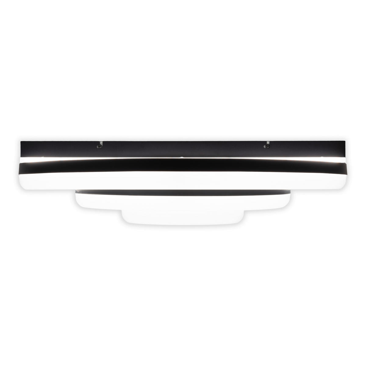 Näve Leuchten Deckenleuchte 1403522 schwarz Kunststoff Metall B/H/T: ca. 60x15,5x60 cm 5 Brennstellen Circulo - schwarz (60,00/15,50/60,00cm) - Näve Leuchten