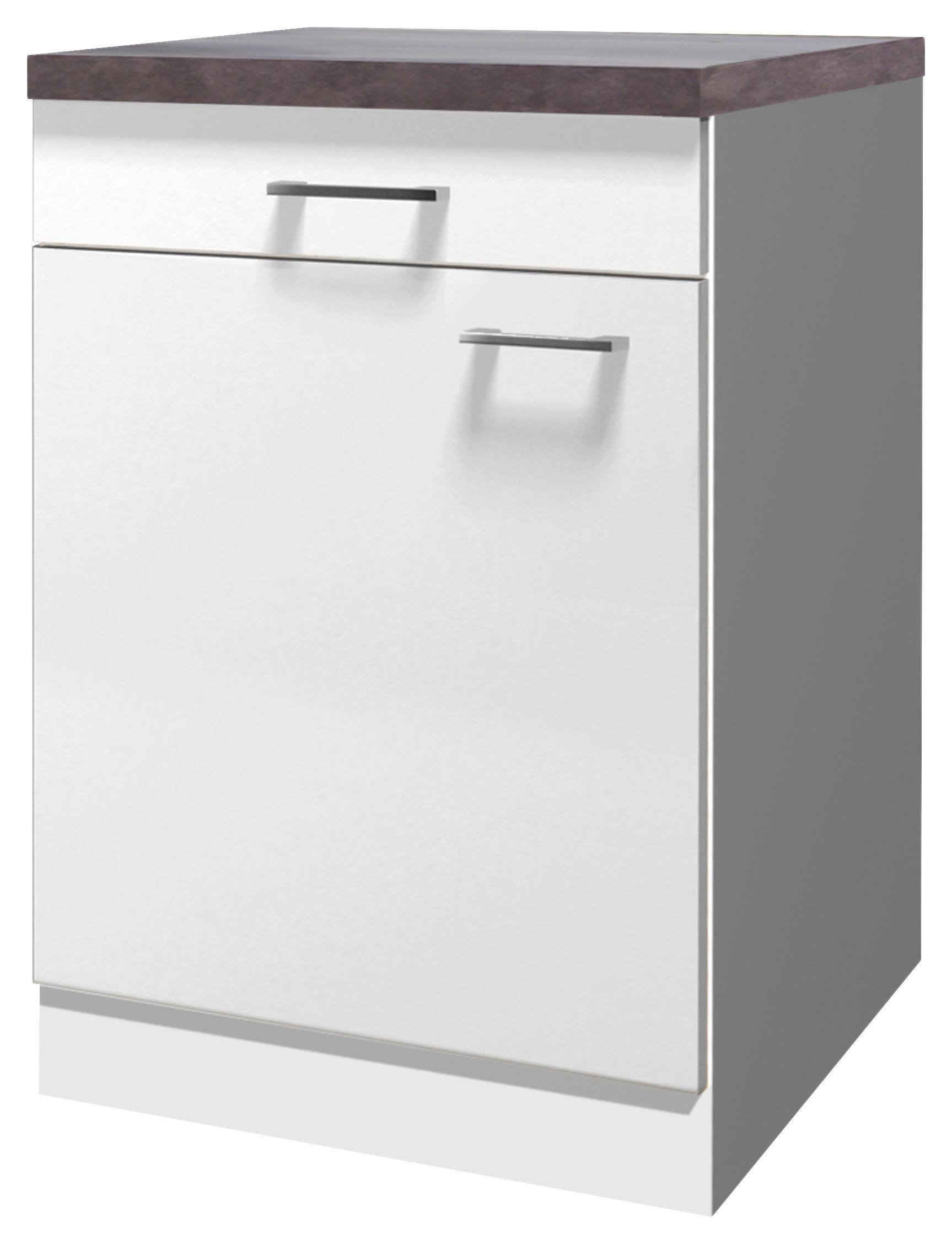 Flex-Well Unterschrank Lucca weiß matt B/H/T: ca. 60x85x60 cm Lucca - Eiche/weiß (60,00/85,00/60,00cm) - Flex-Well