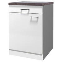 Flex-Well Unterschrank Lucca weiß matt B/H/T: ca. 60x85x60 cm Lucca - Eiche/weiß (60,00/85,00/60,00cm) - Flex-Well
