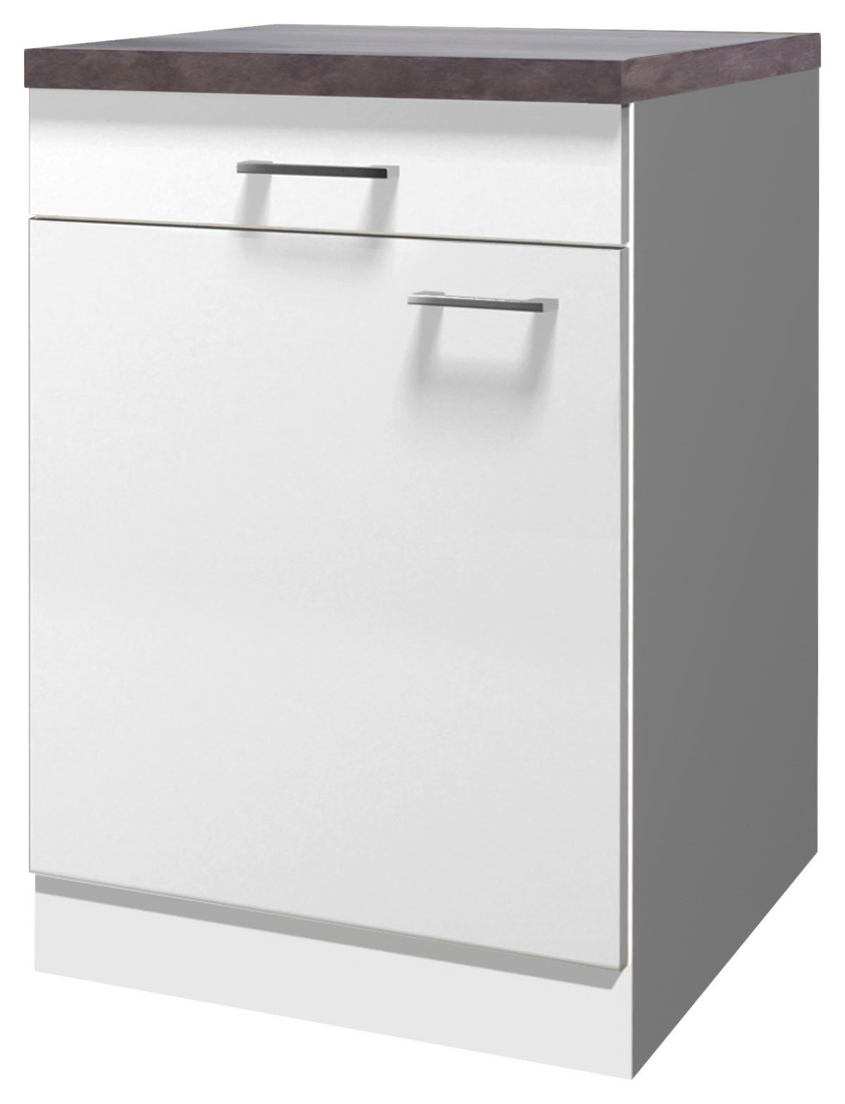 Flex-Well Unterschrank Lucca weiß matt B/H/T: ca. 60x85x60 cm Lucca - Eiche/weiß (60,00/85,00/60,00cm) - Flex-Well