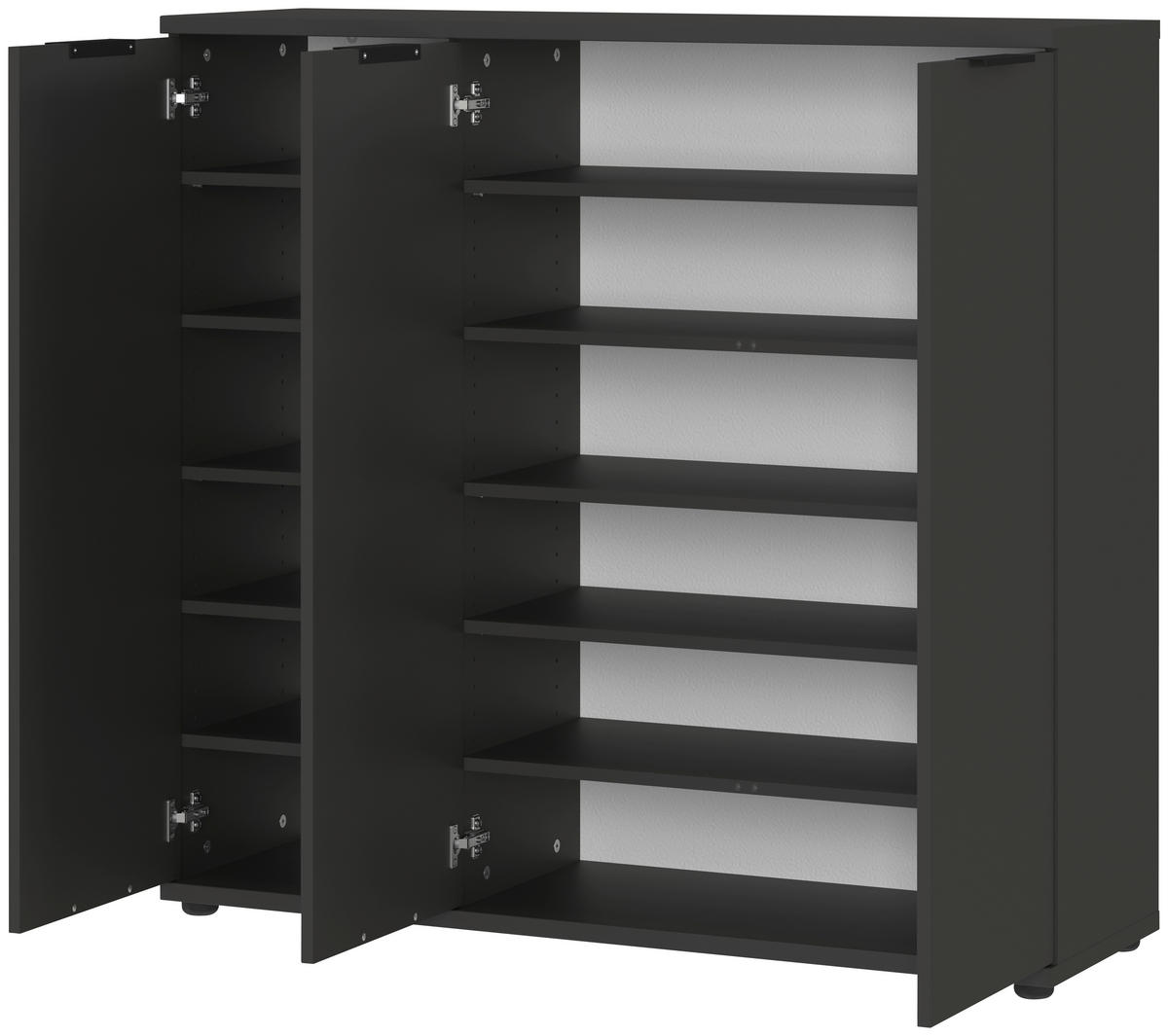 Schuhschrank 0360-547 Graphit Optik B/H/T: ca. 113x108x37 cm 0360-547 - Graphit (113,00/108,00/37,00cm) - Germania