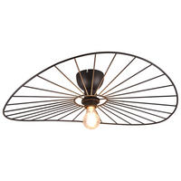 Reality Deckenleuchte CHAPEAU R61451032 schwarz Metall H/D: ca. 15x60 cm E27 1 Brennstellen Chapeau - schwarz (60,00/15,00cm) - Reality
