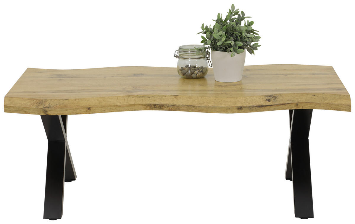 Couchtisch Gerd Eiche B/H/T: ca. 110x42x60 cm Gerd - Eiche/schwarz (110,00/42,00/60,00cm)