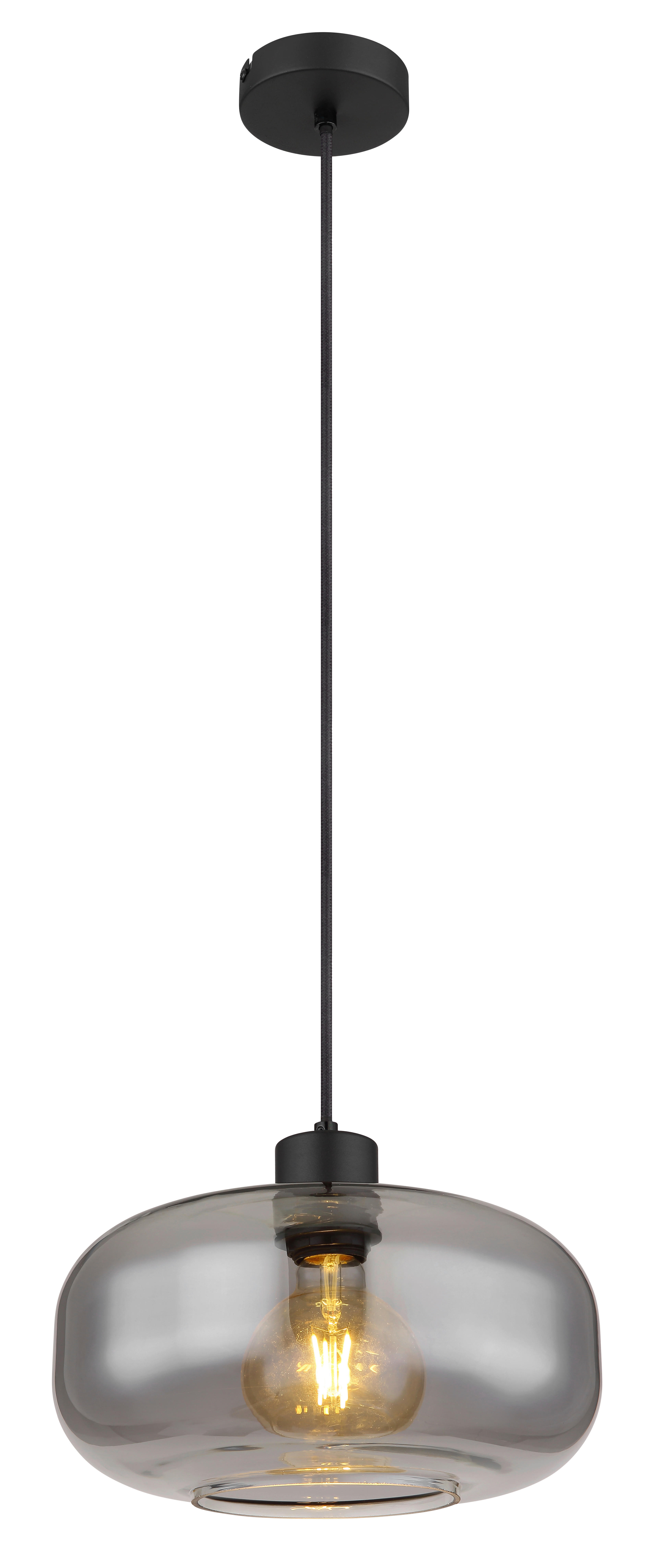 GLOBO Deckenleuchte schwarz Metall H/D: ca. 120x28 cm E27 1 Brennstellen GIUSEPPE - schwarz (28,00/120,00cm) - GLOBO
