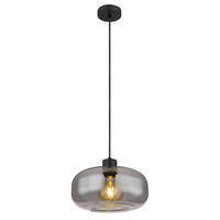 GLOBO Deckenleuchte schwarz Metall H/D: ca. 120x28 cm E27 1 Brennstellen GIUSEPPE - schwarz (28,00/120,00cm) - GLOBO
